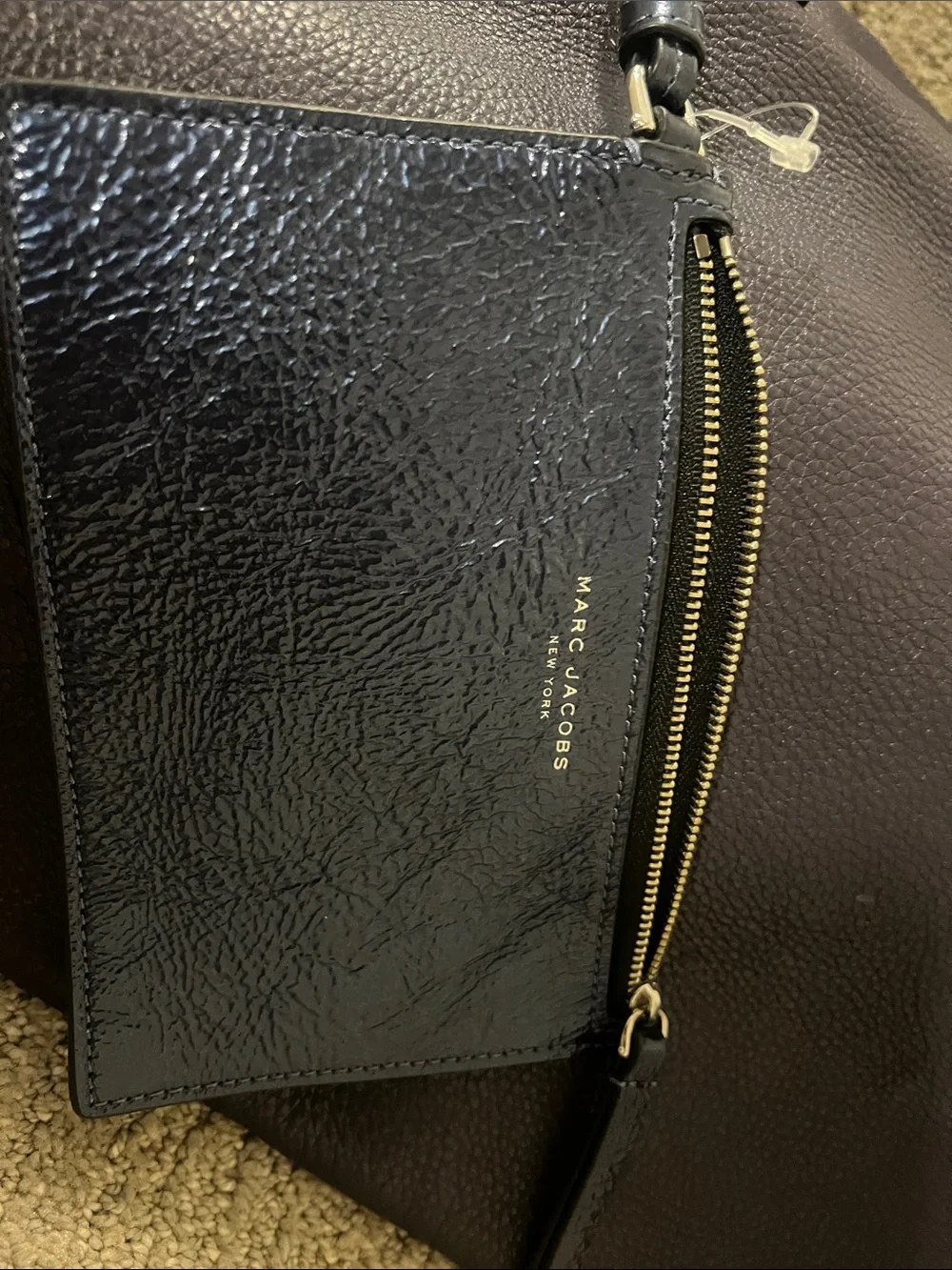 Marc Jacobs Dark Navy Pebbled Leather Tote